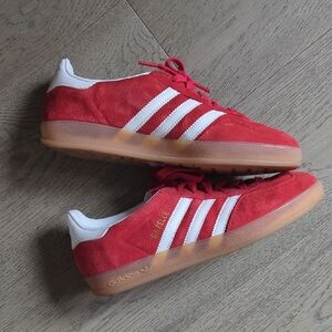 Adidas Gazelle Red and White Sneakers